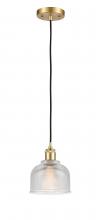 Innovation Lighting 516-1P-SG-G412-LED - Dayton - 1 Light - 6 inch - Satin Gold - Cord hung - Mini Pendant