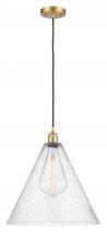 Innovations Lighting 516-1P-SG-GBC-164-LED - Berkshire - 1 Light - 16 inch - Satin Gold - Cord hung - Pendant