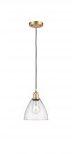 Innovations Lighting 516-1P-SG-GBD-754 - Bristol - 1 Light - 8 inch - Satin Gold - Cord hung - Mini Pendant