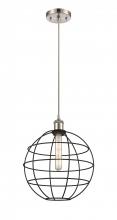 Innovation Lighting 516-1P-SN-CE-12-BK - Lake Placid - 1 Light - 12 inch - Satin Nickel - Mini Pendant