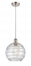 Innovations Lighting 516-1P-SN-G1213-10 - Athens Deco Swirl - 1 Light - 10 inch - Brushed Satin Nickel - Cord hung - Mini Pendant