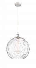 Innovation Lighting 516-1P-WPC-G1215-14-LED - Athens Water Glass - 1 Light - 13 inch - White Polished Chrome - Cord hung - Pendant