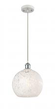 Innovation Lighting 516-1P-WPC-G1216-10WM - White Mouchette - 1 Light - 10 inch - White Polished Chrome - Cord Hung - Mini Pendant