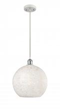 Innovation Lighting 516-1P-WPC-G1216-12WM - White Mouchette - 1 Light - 12 inch - White Polished Chrome - Cord Hung - Mini Pendant