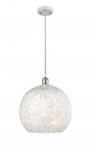 Innovation Lighting 516-1P-WPC-G1216-14WM - White Mouchette - 1 Light - 14 inch - White Polished Chrome - Cord Hung - Pendant