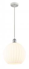Innovation Lighting 516-1P-WPC-G1217-12WV - White Venetian - 1 Light - 12 inch - White Polished Chrome - Cord Hung - Mini Pendant
