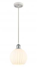 Innovation Lighting 516-1P-WPC-G1217-8WV - White Venetian - 1 Light - 8 inch - White Polished Chrome - Cord Hung - Mini Pendant