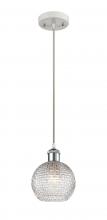 Innovation Lighting 516-1P-WPC-G122C-6CL - Athens - 1 Light - 6 inch - White Polished Chrome - Cord hung - Mini Pendant
