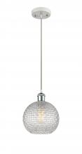 Innovation Lighting 516-1P-WPC-G122C-8CL - Athens - 1 Light - 8 inch - White Polished Chrome - Cord hung - Mini Pendant