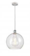 Innovation Lighting 516-1P-WPC-G124-12-LED - Athens - 1 Light - 12 inch - White Polished Chrome - Cord hung - Mini Pendant