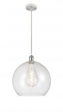 Innovation Lighting 516-1P-WPC-G124-14-LED - Athens - 1 Light - 14 inch - White Polished Chrome - Cord hung - Pendant
