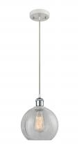 Innovations Lighting 516-1P-WPC-G125-8-LED - Athens - 1 Light - 8 inch - White Polished Chrome - Cord hung - Mini Pendant