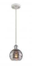 Innovation Lighting 516-1P-WPC-G556-6SM - Rochester - 1 Light - 6 inch - White Polished Chrome - Cord hung - Mini Pendant