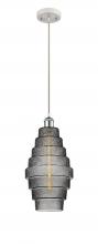 Innovation Lighting 516-1P-WPC-G673-8-LED - Cascade - 1 Light - 8 inch - White Polished Chrome - Cord hung - Mini Pendant