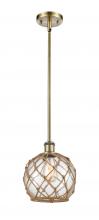 Innovations Lighting 516-1S-AB-G122-8RB - Farmhouse Rope - 1 Light - 8 inch - Antique Brass - Mini Pendant