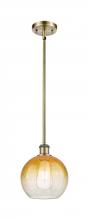 Innovation Lighting 516-1S-AB-G483-8AM - Brookhaven Globe - 1 Light - 8 inch - Antique Brass - Stem hung - Mini Pendant