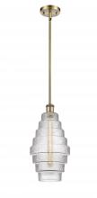 Innovation Lighting 516-1S-AB-G672-8 - Cascade - 1 Light - 8 inch - Antique Brass - Mini Pendant