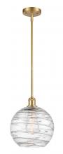 Innovations Lighting 516-1S-SG-G1213-10 - Athens Deco Swirl - 1 Light - 10 inch - Satin Gold - Mini Pendant