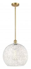 Innovation Lighting 516-1S-SG-G1216-14WM - White Mouchette - 1 Light - 14 inch - Satin Gold - Pendant