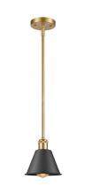 Innovation Lighting 516-1S-SG-M8-BK-LED - Smithfield - 1 Light - 7 inch - Satin Gold - Mini Pendant