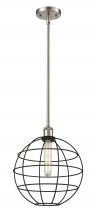 Innovation Lighting 516-1S-SN-CE-12-BK - Lake Placid - 1 Light - 12 inch - Satin Nickel - Mini Pendant