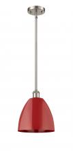 Innovations Lighting 516-1S-SN-MBD-9-RD-LED - Plymouth - 1 Light - 9 inch - Brushed Satin Nickel - Pendant