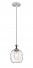 Innovation Lighting 516-1S-WPC-G1013-LED - Belfast - 1 Light - 6 inch - White Polished Chrome - Mini Pendant
