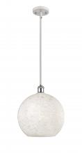 Innovation Lighting 516-1S-WPC-G1216-12WM - White Mouchette - 1 Light - 12 inch - White Polished Chrome - Mini Pendant