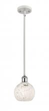 Innovation Lighting 516-1S-WPC-G1216-6WM - White Mouchette - 1 Light - 6 inch - White Polished Chrome - Mini Pendant