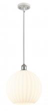 Innovation Lighting 516-1S-WPC-G1217-12WV - White Venetian - 1 Light - 12 inch - White Polished Chrome - Mini Pendant