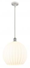 Innovation Lighting 516-1S-WPC-G1217-14WV - White Venetian - 1 Light - 14 inch - White Polished Chrome - Pendant
