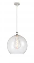 Innovation Lighting 516-1S-WPC-G124-14-LED - Athens - 1 Light - 14 inch - White Polished Chrome - Pendant