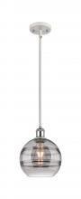 Innovation Lighting 516-1S-WPC-G556-8SM - Rochester - 1 Light - 8 inch - White Polished Chrome - Mini Pendant