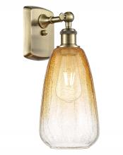 Innovation Lighting 516-1W-AB-G480-6AM - Brookhaven Almond - 1 Light - 6 inch - Antique Brass - Sconce