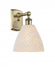 Innovation Lighting 516-1W-AB-NBD-75-NAT - Bristol Natural - 1 Light - 8 inch - Antique Brass - Sconce