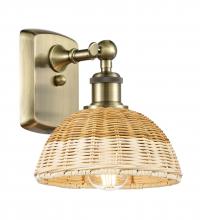 Innovation Lighting 516-1W-AB-NBD2-75-NAT - Bristol Natural II - 1 Light - 8 inch - Antique Brass - Sconce