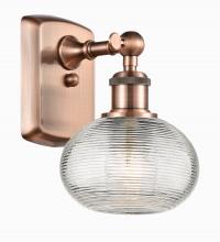 Innovation Lighting 516-1W-AC-G555-6CL - Ithaca - 1 Light - 6 inch - Antique Copper - Sconce