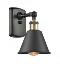 Innovation Lighting 516-1W-BAB-M8-LED - Smithfield - 1 Light - 7 inch - Black Antique Brass - Sconce