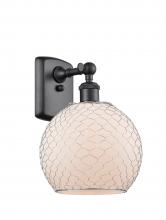 Innovation Lighting 516-1W-BK-G121-8CSN-LED - Farmhouse Chicken Wire - 1 Light - 8 inch - Matte Black - Sconce