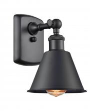 Innovation Lighting 516-1W-BK-M8-LED - Smithfield - 1 Light - 7 inch - Matte Black - Sconce
