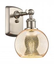 Innovation Lighting 516-1W-SN-G128-6 - Athens - 1 Light - 6 inch - Brushed Satin Nickel - Sconce