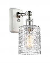 Innovations Lighting 516-1W-WPC-G112C-5CL - Cobbleskill - 1 Light - 5 inch - White Polished Chrome - Sconce