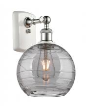 Innovations Lighting 516-1W-WPC-G1213-8SM - Athens Deco Swirl - 1 Light - 8 inch - White Polished Chrome - Sconce