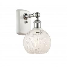 Innovation Lighting 516-1W-WPC-G1216-6WM - White Mouchette - 1 Light - 6 inch - White Polished Chrome - Sconce