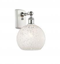 Innovation Lighting 516-1W-WPC-G1216-8WM - White Mouchette - 1 Light - 8 inch - White Polished Chrome - Sconce