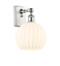 Innovation Lighting 516-1W-WPC-G1217-8WV - White Venetian - 1 Light - 8 inch - White Polished Chrome - Sconce