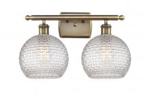 Innovation Lighting 516-2W-AB-G122C-8CL - Athens - 2 Light - 18 inch - Antique Brass - Bath Vanity Light