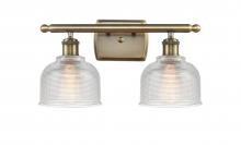 Innovation Lighting 516-2W-AB-G412-LED - Dayton - 2 Light - 16 inch - Antique Brass - Bath Vanity Light