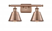 Innovation Lighting 516-2W-AC-M8 - Smithfield - 2 Light - 17 inch - Antique Copper - Bath Vanity Light