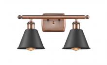 Innovation Lighting 516-2W-AC-M8-BK-LED - Smithfield - 2 Light - 17 inch - Antique Copper - Bath Vanity Light